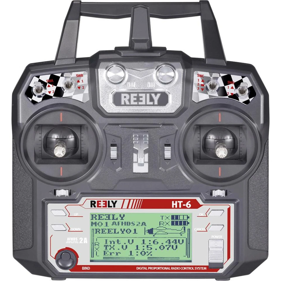 Reely HT-6 Hand Fernsteuerung 2,4 GHz Anzahl Kanäle 6 inkl. Empfänger Display864 - Bild 2 von 3