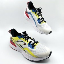 Diadora Mythos Blueshield Volo 3 White Yellow Fluorescent Sneakers Men’s Size 12