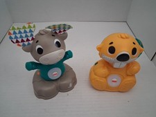 Fisher Price Linkimals Musical Moose  Boppin Beaver Interactive Toys - WORKING 