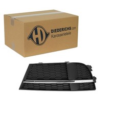 DIEDERICHS BLENDE CHROM/SCHWARZ STOßSTANGE LINKS passend für AUDI A3 ohne NSW