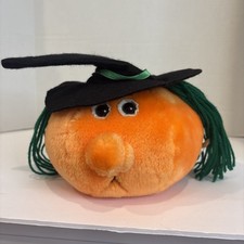 Vintage Halloween Plush Orange Witch RARE 1985