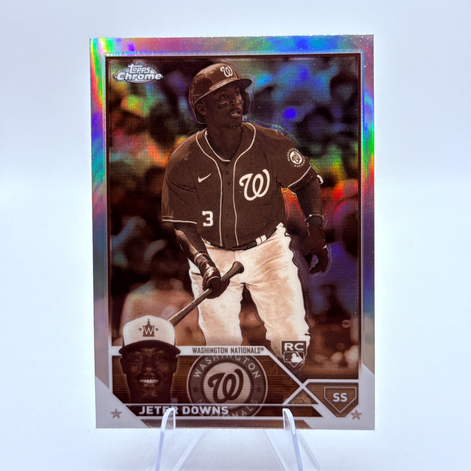 Jeter Downs 2023 Topps Chrome #56 Sepia Refractor Rookie Washington Nationals 