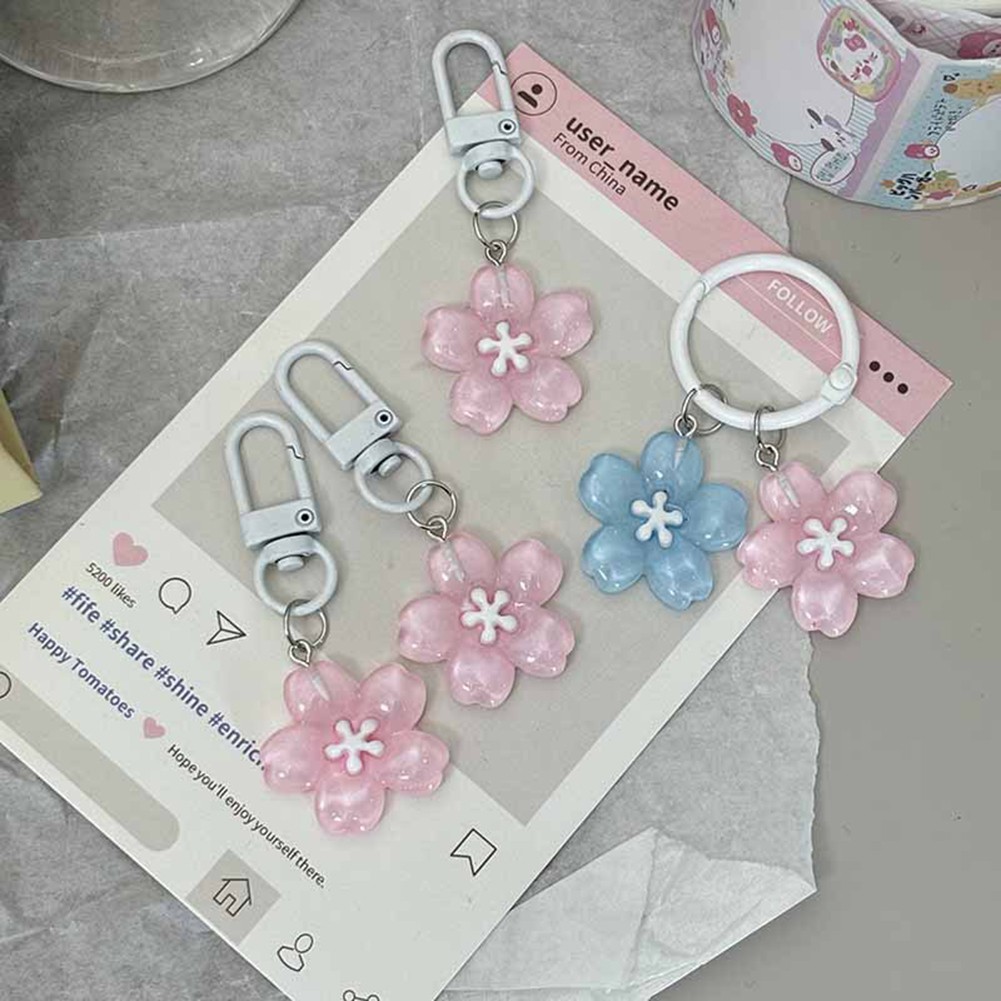 Llavero de resina colorida con diseño Sakura para colgante de mochila y S