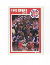 1989-90 FLEER VINNIE JOHNSON #47 DETROIT PISTONS