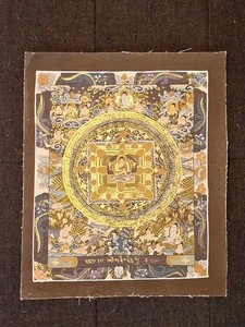 Tibetan Buddhist Thangka Mandala Painting Gold Leaf On Cloth/Canvas