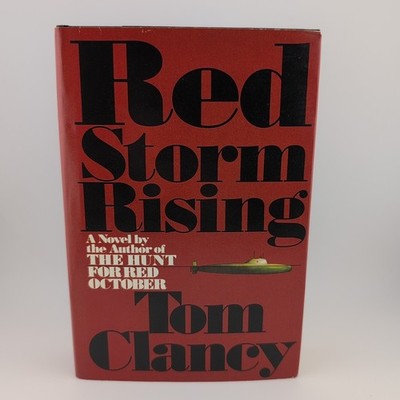 Tom Clancy Red Storm Rising HCDJ Book Club Edition Very Good
