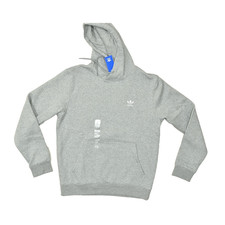 Adidas Men's Regular Size M Gray Essential Hoody Sweatshirt Trefoil NEW IM4525
