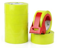 Lemon Yellow Packing Tape, 6 Rolls Heavy Duty Packaging Tape for Packaging Mo...