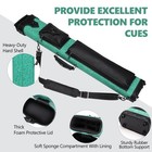 3x5 Hard Shell PU Leather Pool Cue Case Holds 3 Butts 5 Shafts w/Shoulder Strap — photo 5