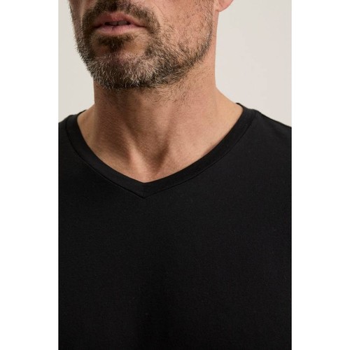 Velvet by Graham & Spencer Mens Samsen V Neck Tee Shirt in Black XX - Picture 3 of 5
