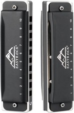 10 Hole C Key Blues Harmonica with Case for Adults