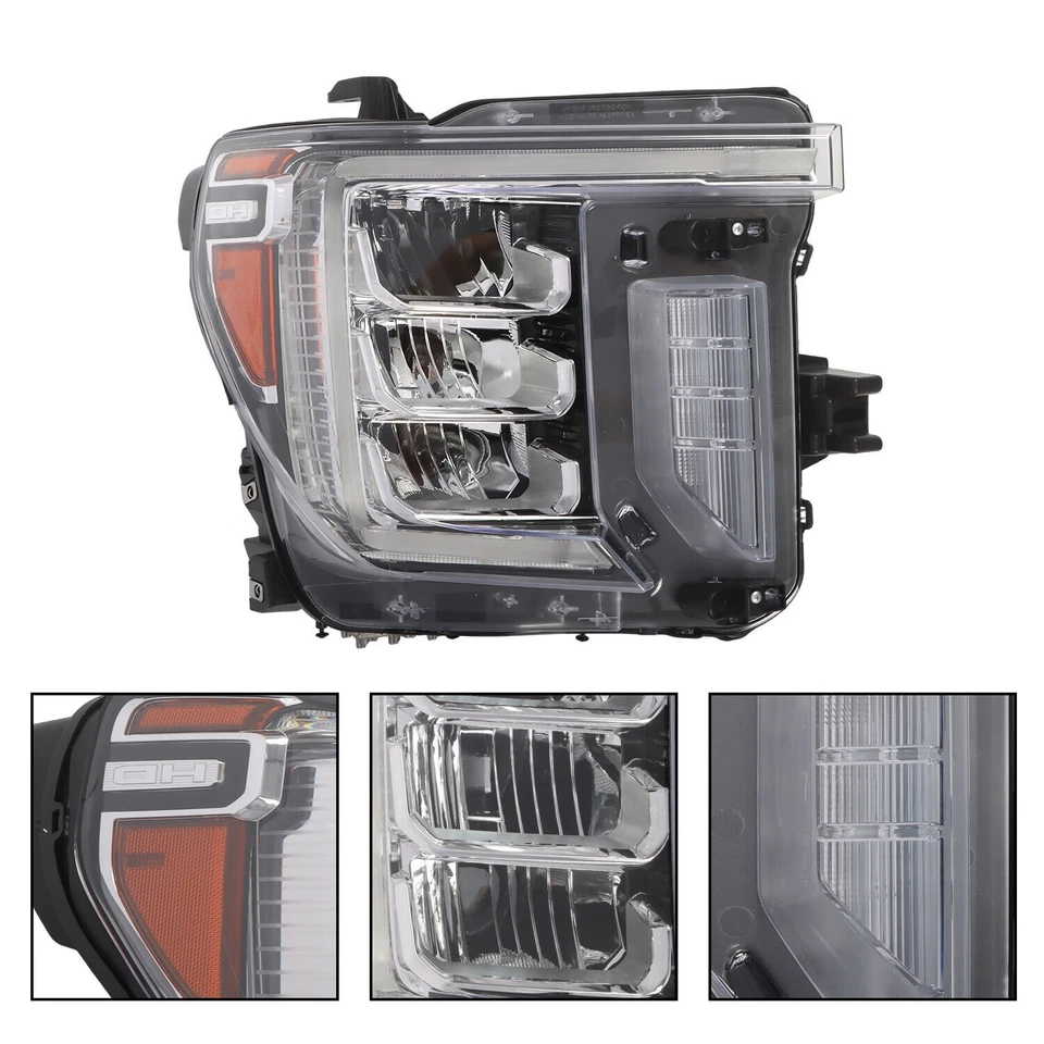 Faro LED completo para GMC Sierra 2500 HD 2020-2023 con lámpara de señal LED lado derecho Foto 4 de 4