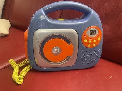 Kinder CD Player mit 1 Mikrofon | Sing-A-Long Kult Karaoke Funktion blau