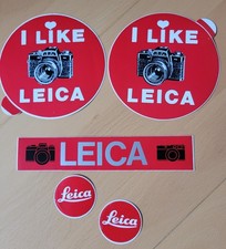 Leica Aufkleber ca 33,5x6 cm und Durchm. 11 cm + 4 cm