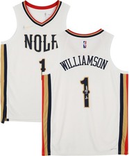Zion Williamson Pelicans Signed 2021-2022 White Nike Mixtape Swingman Jersey