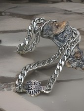 58. H-d Sterling 925 Harley Davidson Motor Cycles Curb Link Necklace 18 76.6g