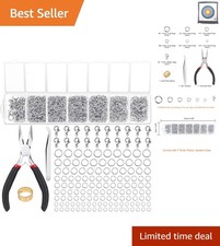 Jewelry Making Supplies: 1500 Silver Jump Rings Stainless Steel Pliers