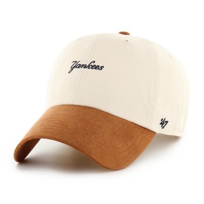 '47 Brand MLB Cap New York Yankees SCRIPT SUEDE VISOR Clean Up Natural Basecap