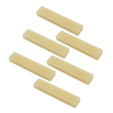6Pcs Unbleached Guitar Bone Nuts, Blank Guitar Bridge Saddle and Nut, Pure Bo...