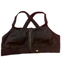 SHEFIT Ultimate Sports Bra 3Luxe Black High Impact Front Zip Wireless