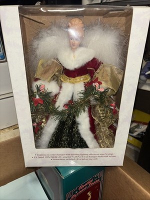 December Home Fiber Optic 12 Angel Tree Topper NIB Lights Up