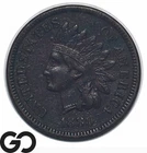 1880 Indian Head Cent Penny, Choice AU++