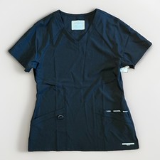 Women  s Skechers 3 Pocket V-Neck Raglan Scrub Top SKT238 Black Size Small