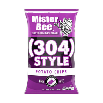 Mister Bee 304 Style Potato Chips 8 oz Bag West Virginia Snack