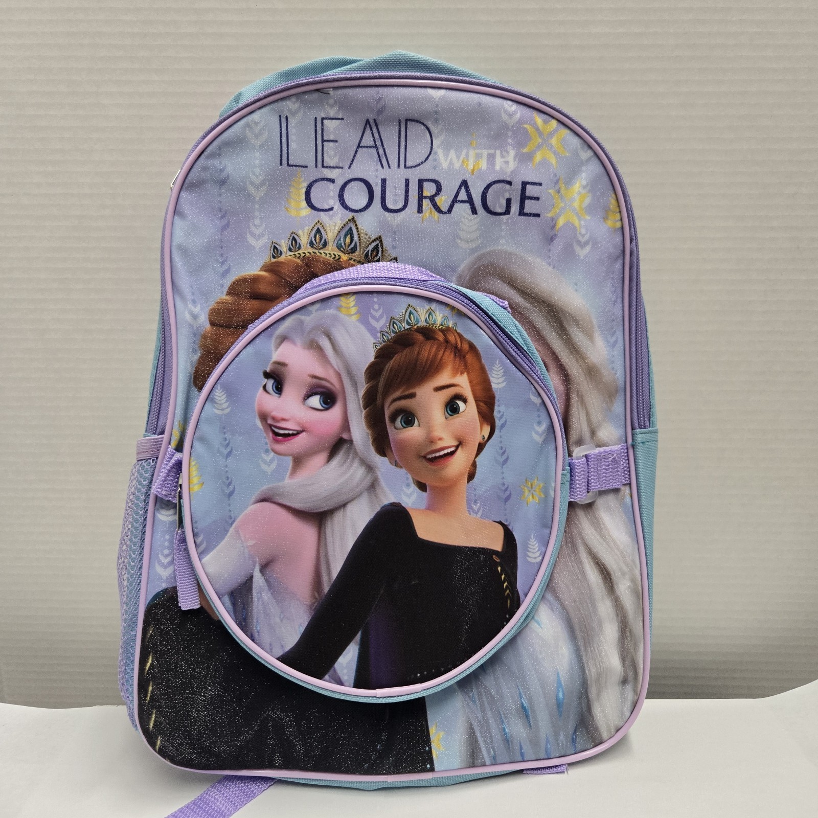 - Disney Frozen Anna W/lunch Bag 16" Blue Girls School Bag New