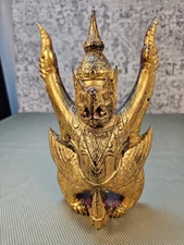 Vintage Garuda, “Krut” in Thai.- Hand Carved of wood 10x5"