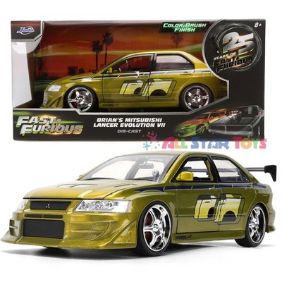 MITSUBISHI LANCER EVO VII COLOR BRUSH ''FAST & FURIOUS 25 YEARS'' 1/24 JADA 37874