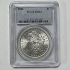 1882 $1 Morgan Silver Dollar PCGS MS63