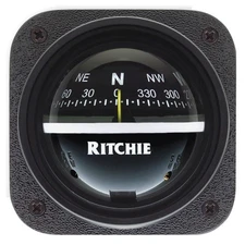 Ritchie V-537 Explorer Compass - Bulkhead Mount Black Dial