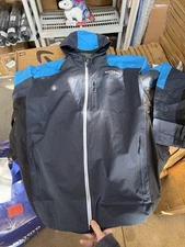 AMAZON Lightweight Mens Size 3XL Rain Shell Jacket Full Zip Reflective Luly Yang