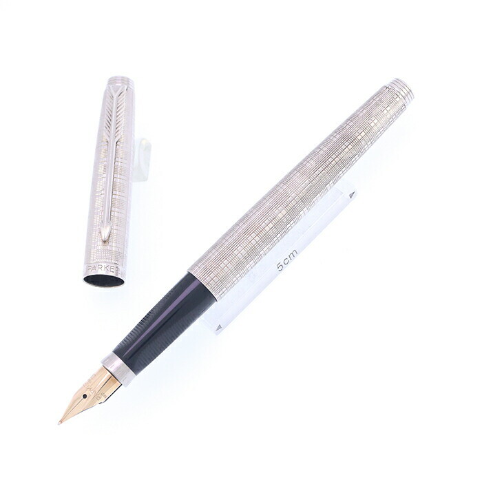Parker Fountain Pen 75 Plus Vendome Silver Eco Sekose Flat Parker Fountain Pen 75 Plus Vendome Silver Eco Sekose Flat