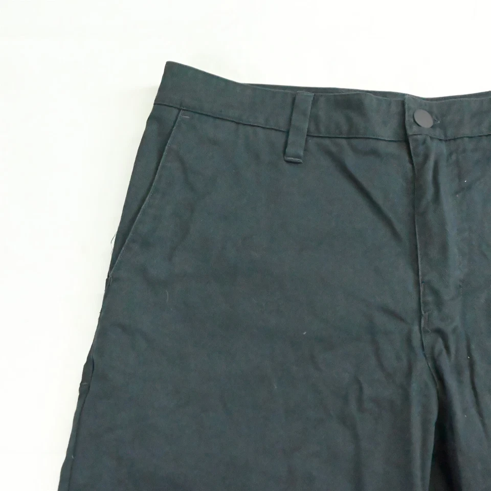 Pantalones cortos chinos Hurley 34 x 10" negros delanteros planos Foto 2 de 4