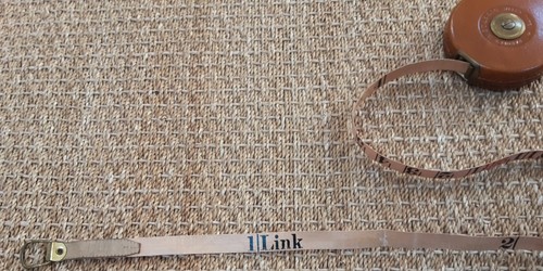 Vintage John Rabone 33' Leather, brass and woven measuring tape, Made in England - Picture 9 of 14