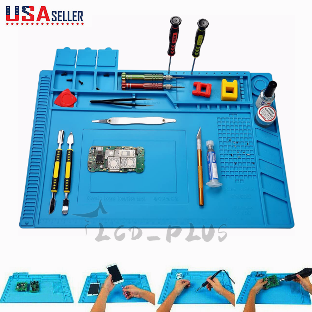 Electronics Repair Work Mat Silicone Pad Desk Work Mat Phone Repair ...