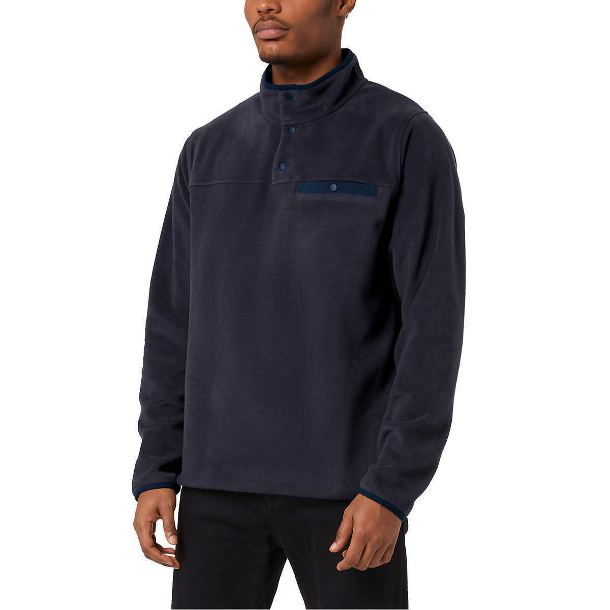 32 Degrees Mens LARGE 1/4 Snap Fleece pullover Navy-Blue | eBay