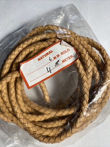 4 X Meters Of Natural Leather bolo cord 6mm High Quality Vegtan - Picture 7 of 9