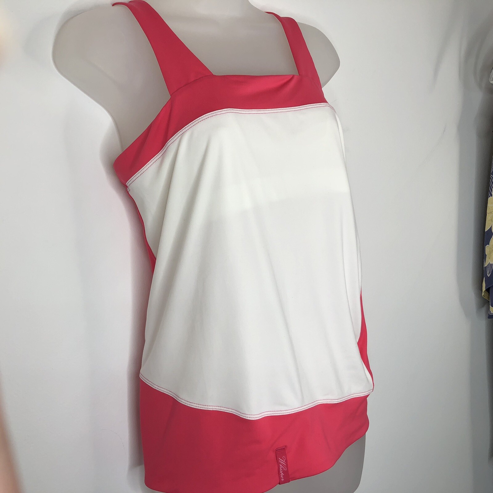 Top da donna rosa Salomon sussurrato taglia M bianco logo atletico 118989 AWV002