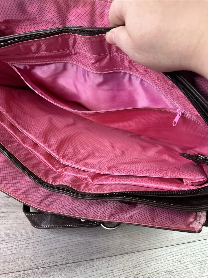 Buxton Maletín de Cuero Genuino Bolso de Hombro Bolso de Mano Laptop Marrón Cremallera Foto 4 de 4