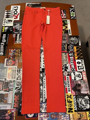 C est Toi Jeans Women's Red Stretch Pants Size Medium NEW WITH TAGS