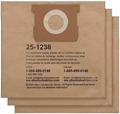 Original Manufacturer Filter Bags AT25-1238 for Porter-Cable and Stanley Wet/...