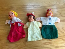 3 Prince hand puppet plastic vintage 60s 70s Head Hand Puppets