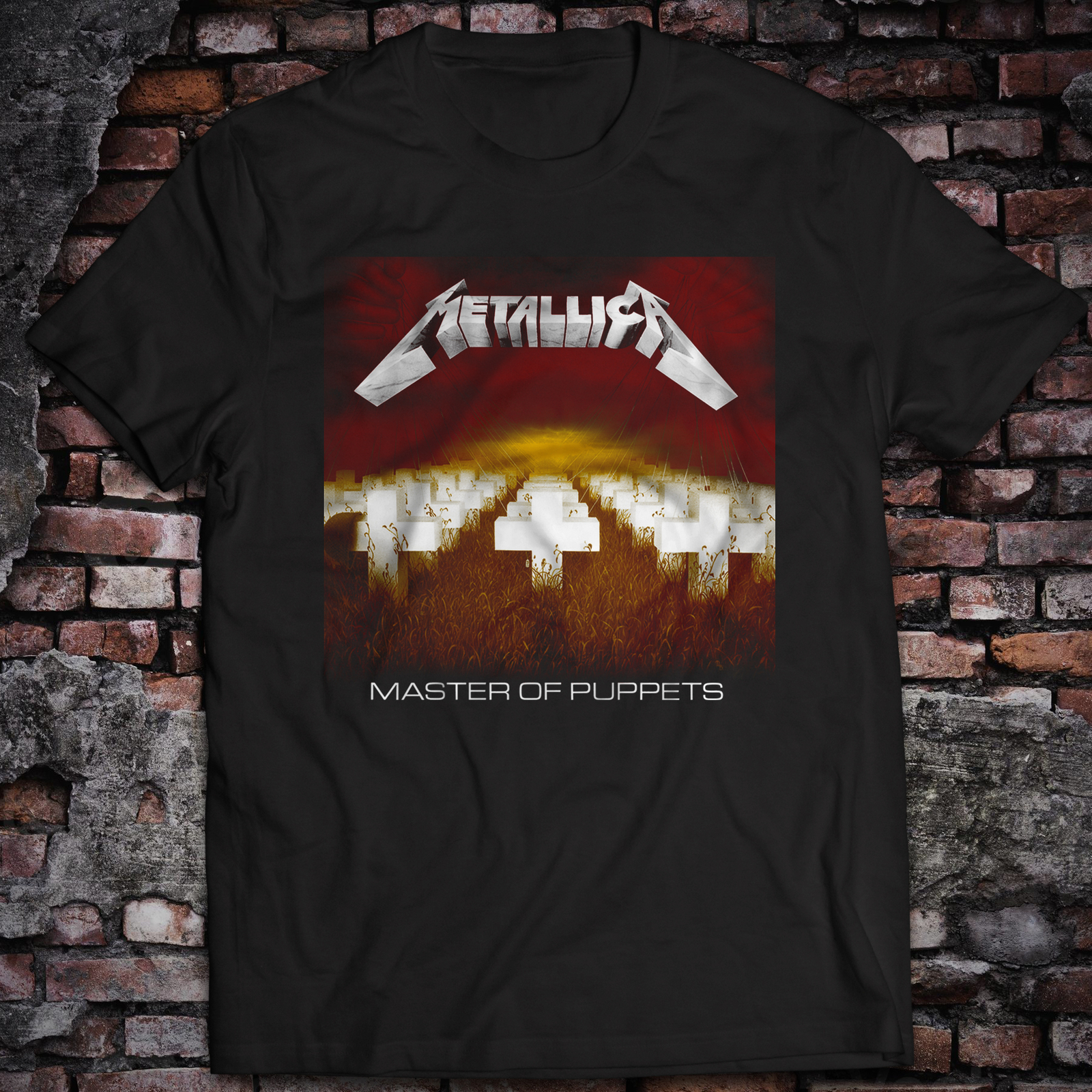 Master of Puppets Rock Album Music Metallica T-Shirt James Hetfield Lars Ulrich