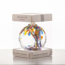 Glass Happiness Attraction Orb Hanging Ornament Handmade Home Gift Sienna