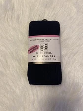 Blue Heaven Heavy Weight Cable Tights Girls Size 7-10 Blue Color Footed