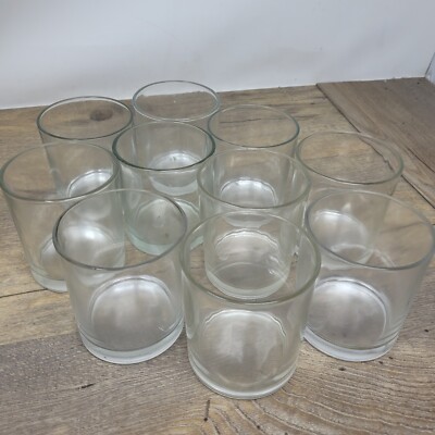 10er Set Vorrats-/Kerzengläser ohne Markenlogo rund 9 cm hoch