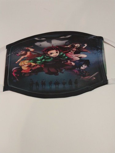Fabric FACE MASK Cover Demon Slayer Anime Nezuko WASHABLE Tanjiro Adult Size New - Picture 2 of 5